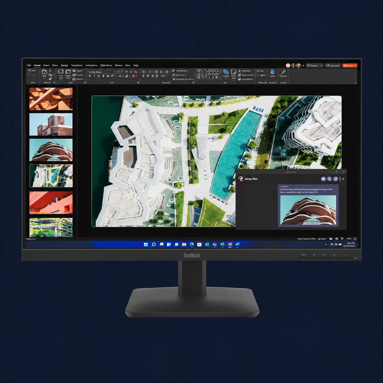 Lenovo ThinkVision S27-4e — fond sombre