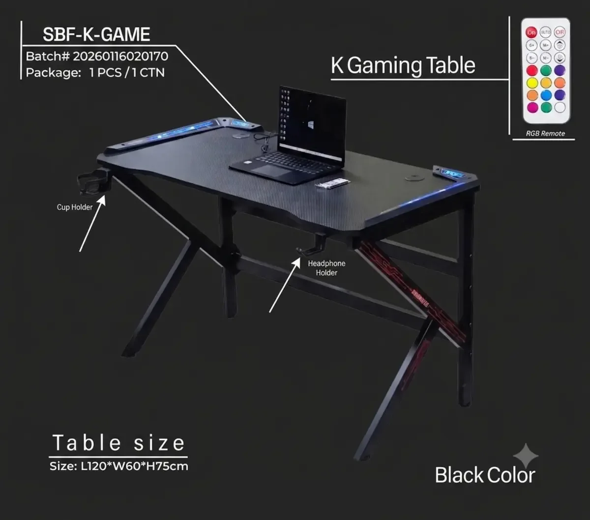 Table bureau gaming SBF-K-GAME